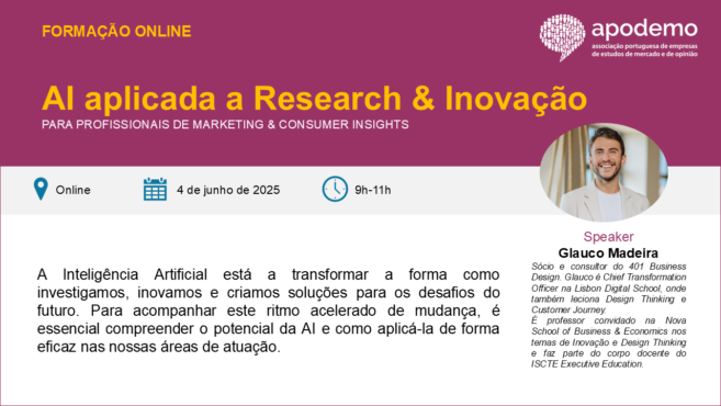 Formação Online AI aplicada a Research & Inovação