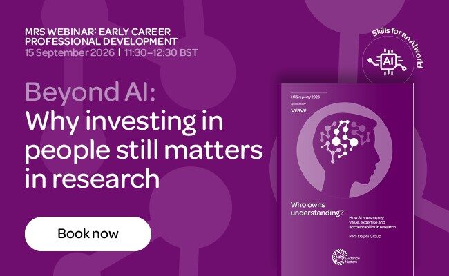MRS Webinar Why investing in people still matters in research
